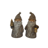 Figurka ceramiczna mikołaj 9 x 6,7 x 16,5 cm beżowa