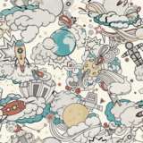 Tapeta winylowa na flizelinie komiks dla dzieci Grandeco