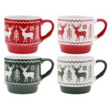 Kubek Renifer 300 ml z porcelany NB 91460 różne kolory