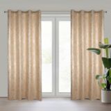 Zasłona gotowa ELISE na przelotkach 140 x 250 cm beż-szampan EUROFIRANY