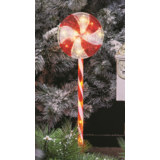 Lampki w kształcie lizaków LED czerwono-białe