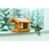 Karmnik dla ptaków drewniany 26 x 29 x 18 cm brązowy