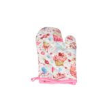 Rękawica kuchenna Babeczki 18 x 30 cm 1 szt różowo-biały