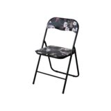 Krzesełko składane Flower black czarne