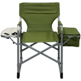 Krzesło turystyczne składane ze stolikiem i torbą termiczną oliwkowe