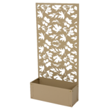 Kwietnik metalowy ścianka 57 x 21 x 118 cm piaskowy