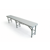 Ławka cateringowa walizkowa 180 x 28 x 43 cm szara