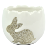 Pojemnik na rzeżuchę 8 x 10 x 10 cm biało-złoty