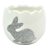 Pojemnik na rzeżuchę 8 x 10 x 10 cm biało-srebrny