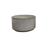 Donica metalowa FEETED CYLINDRICAL BOWL śr. 20 cm wys. 12 cm szara