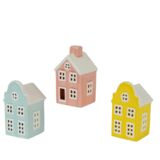 Dekoracja ceramiczna domek mix kolorów