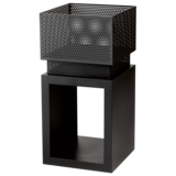 Palenisko ogrodowe z pojemikiem na drewno 40 x 40 x 83 cm