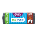 Worki na śmieci Ultra mocne EKO 240 l 10 szt.g rafit Gosia