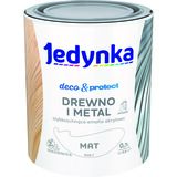 Farba akrylowa Jedynka Deco&Protect Drewno i Metal mat Biały 0,7 l