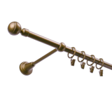 Karnisz pojedynczy 16 mm I złoty antyk 160 cm żabki paola