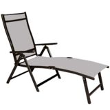 Leżanka aluminiowa 7-pozycyjna szara