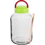 Słój TO Ø100 mm 4 l z plastikową zakrętką + szczypce Browin