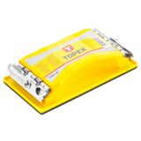 Blok ścierny 100 x 210 mm, metalowe zaciski TOPEX