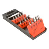 Końcówka wkrętakowa z uchwytem, zestaw 16 sztuk Top Tools