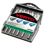 Wiertło do drewna łopatkowe, 10, 12, 16, 18, 20, 25 mm, zestaw 6 sztuk VERTO