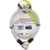 Zabezpieczenie rowerowe pętla szyfr 8 x 650 mm 4bike mix