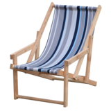 Leżak drewniany z podłokietnikiem