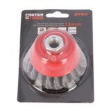 Szczotka doczołowa splatana M14 - stalowa 75 mm FASTER TOOLS