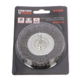 Szczotka tarczowa trzpień - stalowa 80 mm FASTER TOOLS