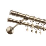 Karnisz podwójny Vito II 200 cm antyczny mosiądz GO/ON!