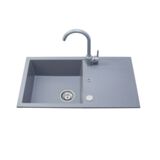 Zlewozmywak granitowy Fox New 76 x 44 cm szary