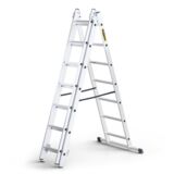 Drabina aluminiowa 3 x 7 stopniowa Eco 150 kg DRABEST