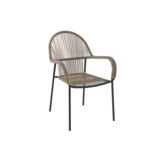 Fotel Isla czarno-brązowy