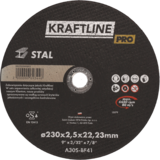 Tarcza do cięcia T41 230 x 2.5 x 22,23 mm stal KRAFTLINE PRO