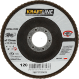 Tarcza ścierna lamelkowa 115 x 22 mm P120 elektrokorund KRAFTLINE