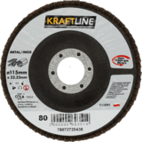 Tarcza ścierna lamelkowa 115 x 22 mm P80 elektrokorund KRAFTLINE