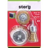 Szczotka stalowa płasko - doczołowa 25 - 75 mm, zestaw: 3 sztuki Condor