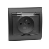Gniazdo pojedyncze hermetyczne z uziemieniem VEGA czarny
