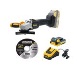 Szlifierka kątowa 20 V z ładowarką i akumulatorem Kaltmann Titanium oraz 10 tarczami GRATIS