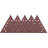 Tarczki ścierne z otworami trójkątne do szlifierek do gipsu DEDRA DED7749t0 285 mm, gr.60, 5 szt.