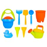 Zestaw do piasku 10 części z konewką niebieski