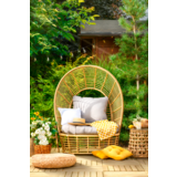 Fotel ogrodowy St. Louise brązowo-szary