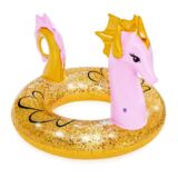 Koło do pływania glitter seahorse 115 x 104 cm