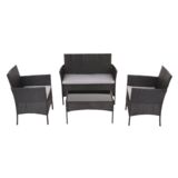 Komplet mebli Edwige 58 x 104 x 85 cm czarny