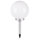 Lampa solarna wbijana kula 25 cm srebrna