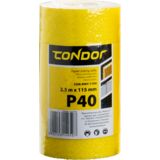 Papier ścierny "żółty" rolka 2,5 m 115 mm P40 Condor