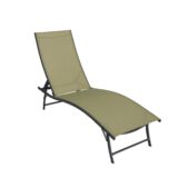 Leżanka 182 x 55 cm oliwka