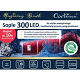 Lampki 300 LED sople zewnętrzne na transformator zimny biały programator CORTINA POLAND