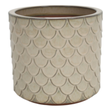 Donica 4397 szkliwo CYLINDER mrozoodporna 28 x 25 cm krem 003