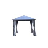 Pawilon ogrodowy 4 ścianki 3 x 3m szary