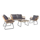 Zestaw mebli Natural szaro-brązowy